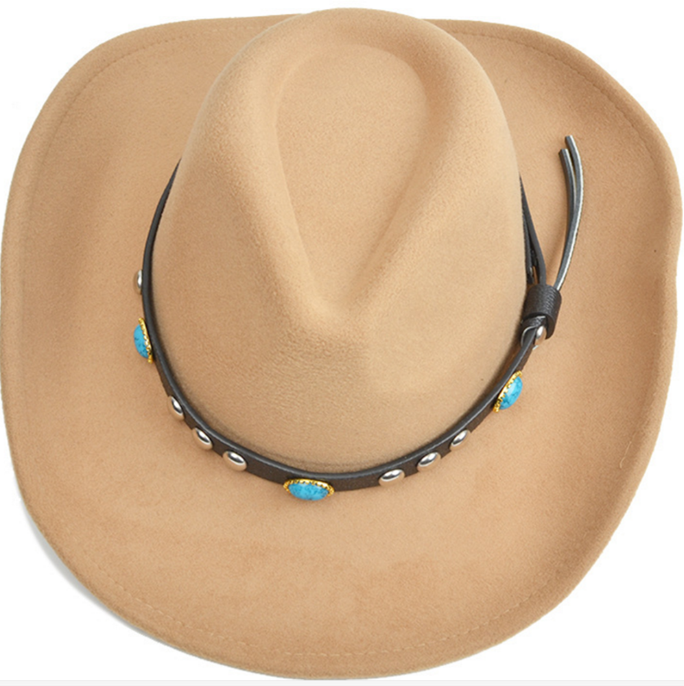 Brown wool felt lemmy cowboy hat hat manufacturer