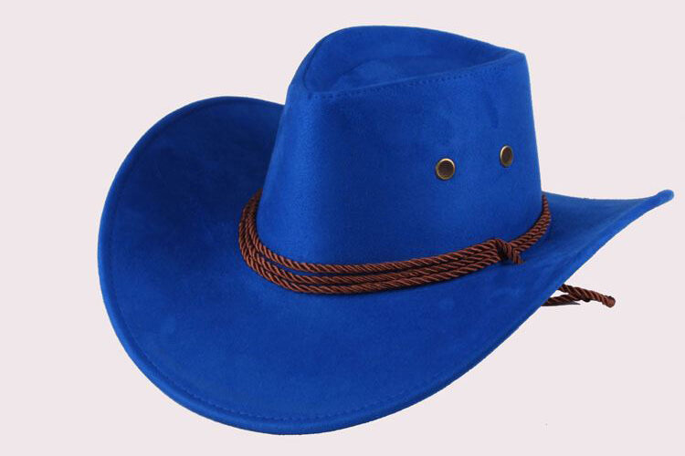 Wool imitations leather multicolor cowboy hat (2)