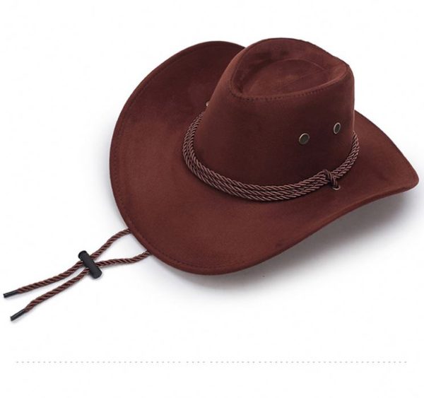 Wool imitations leather multicolor cowboy hat (3)