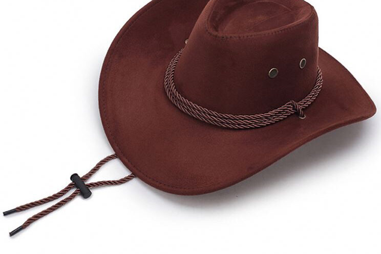Wool imitations leather multicolor cowboy hat (3)