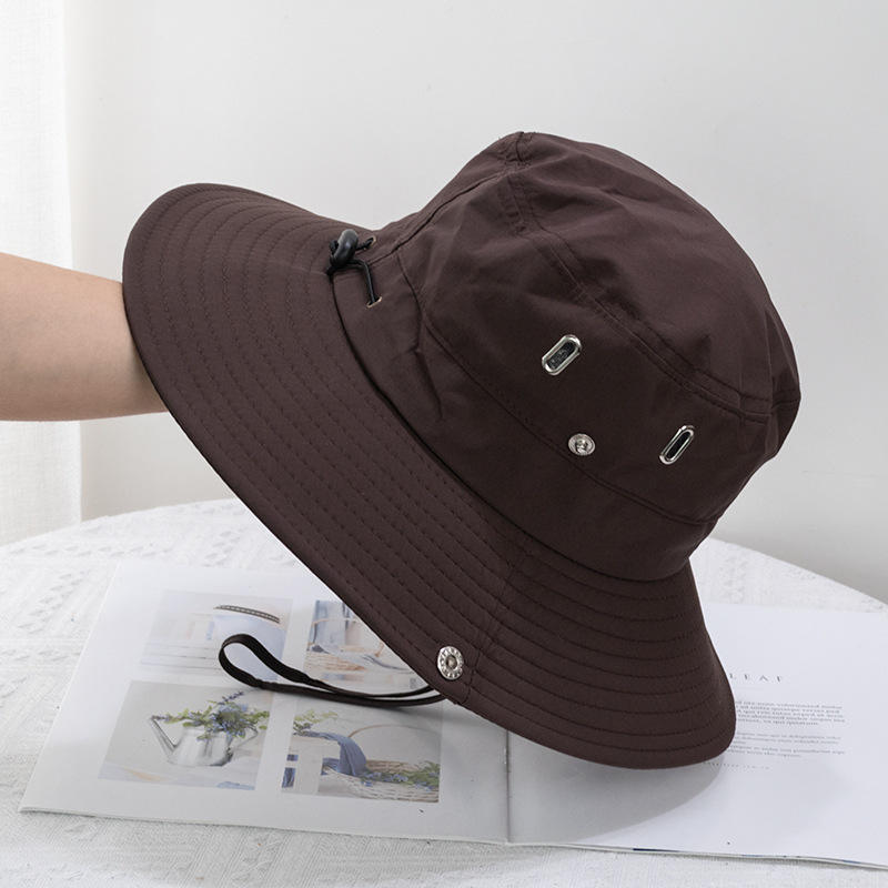 Quick-Dry Outdoor Bucket Hat with Adjustable Drawstring