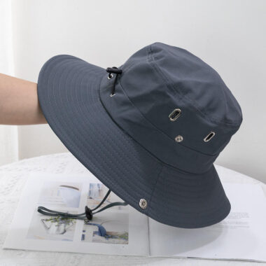 Quick-Dry Outdoor Bucket Hat with Adjustable Drawstring
