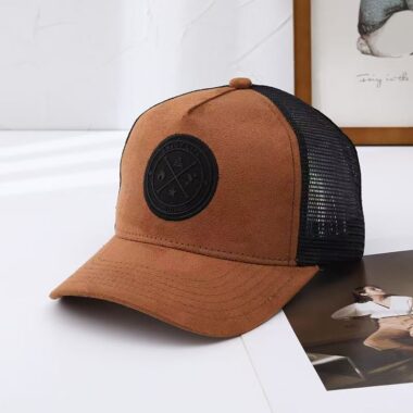 Stylish all-season sun-shade trucker hat for outdoor wear