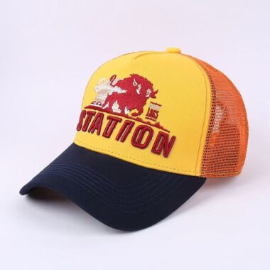 American letter embroidered breathable outdoor trucker hat