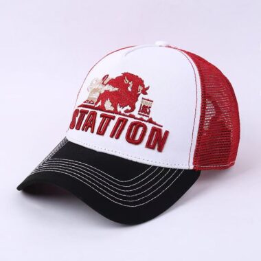 American letter embroidered breathable outdoor trucker hat