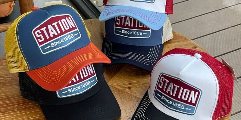 American vintage breathable sun-shade mesh trucker hat