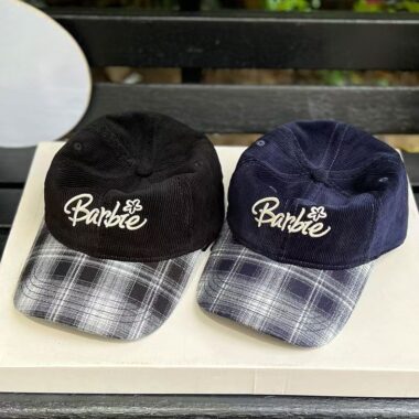 Corduroy patchwork wide-brim embroidered autumn winter baseball hat