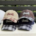 Corduroy patchwork wide-brim embroidered autumn winter baseball hat