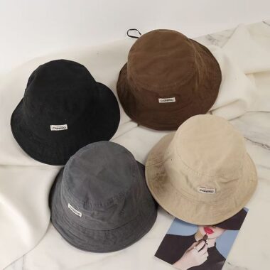 Japanese canvas vintage bucket hat for casual daily wear