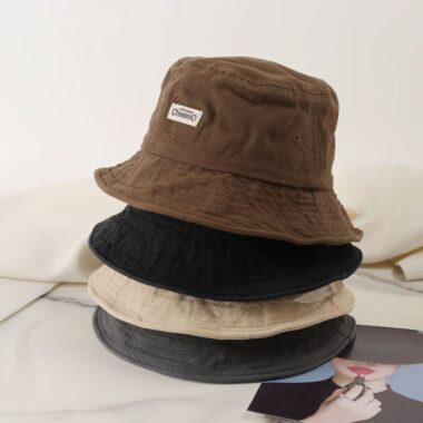 Japanese canvas vintage bucket hat for casual daily wear