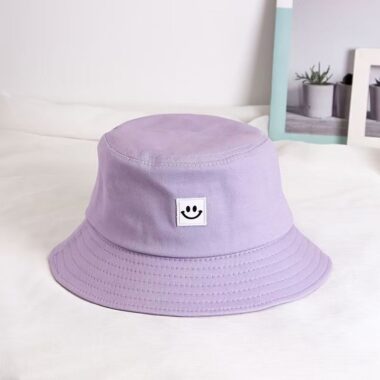 Korean smiley kids outdoor bucket hat for boys and girls
