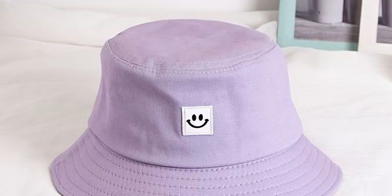 Korean smiley kids outdoor bucket hat for boys and girls