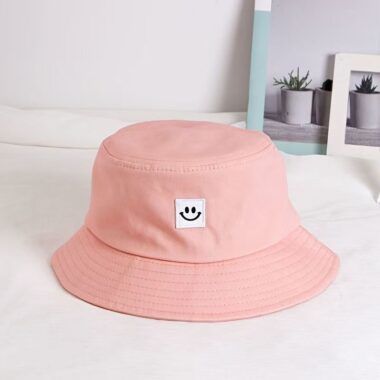 Korean smiley kids outdoor bucket hat for boys and girls