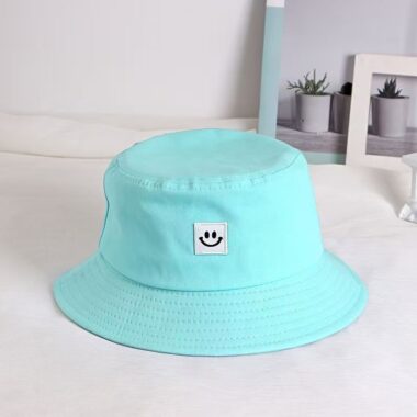 Korean smiley kids outdoor bucket hat for boys and girls