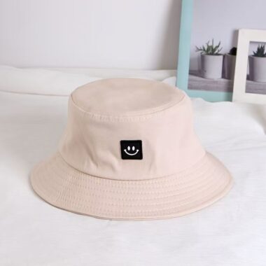 Korean smiley kids outdoor bucket hat for boys and girls
