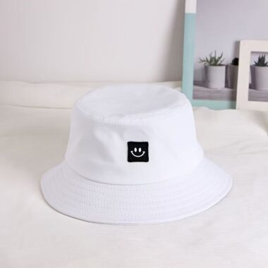 Korean smiley kids outdoor bucket hat for boys and girls