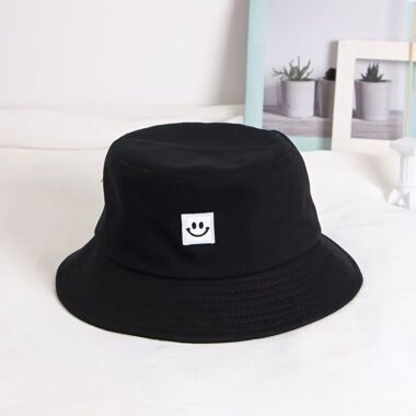 Korean smiley kids outdoor bucket hat for boys and girls
