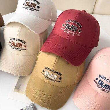 Korean embroidered letter casual versatile baseball hat