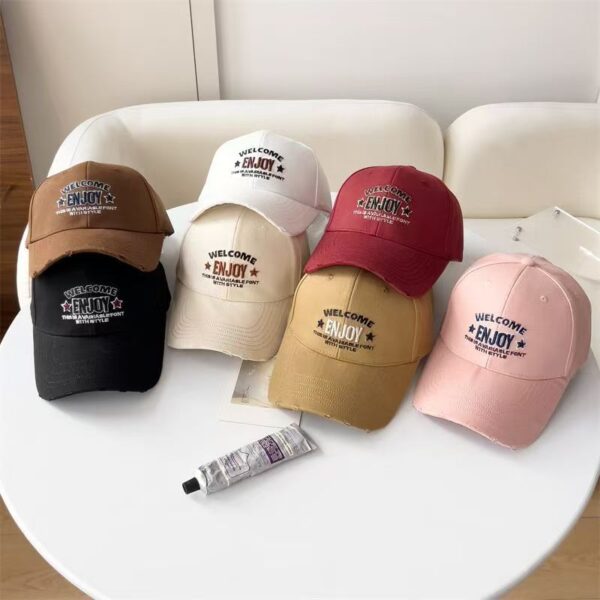 Korean embroidered letter casual versatile baseball hat