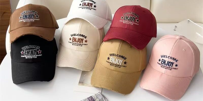Korean embroidered letter casual versatile baseball hat