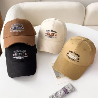 Korean embroidered letter casual versatile baseball hat