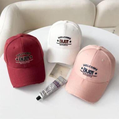Korean embroidered letter casual versatile baseball hat