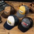 Summer breathable men’s trucker hat with letter embroidery