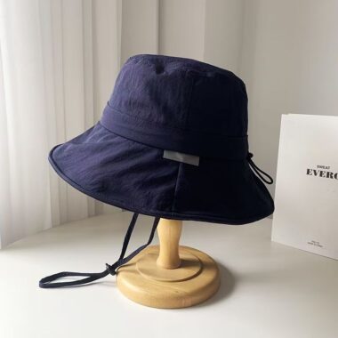 Outdoor quick-dry solid color bucket hat for sun protection