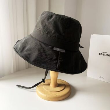 Outdoor quick-dry solid color bucket hat for sun protection
