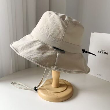 Outdoor quick-dry solid color bucket hat for sun protection