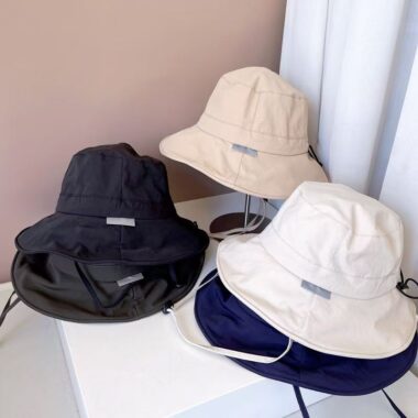 Outdoor quick-dry solid color bucket hat for sun protection