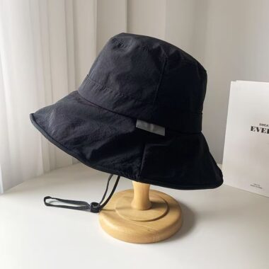 Outdoor quick-dry solid color bucket hat for sun protection