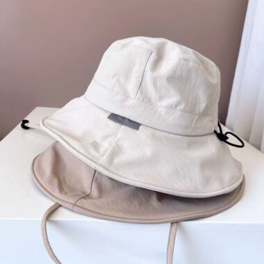 Outdoor quick-dry solid color bucket hat for sun protection