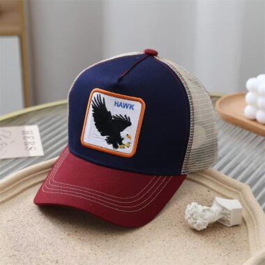 Animal embroidered summer mesh trucker hat for men