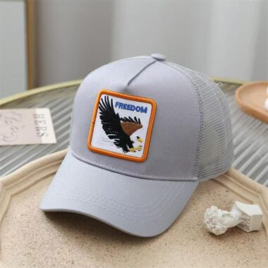 Animal embroidered summer mesh trucker hat for men