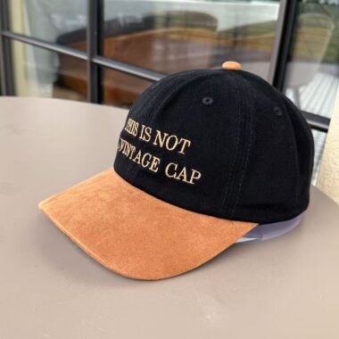 Vintage color-block letter embroidered all-season baseball hat