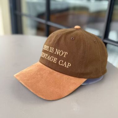 Vintage color-block letter embroidered all-season baseball hat