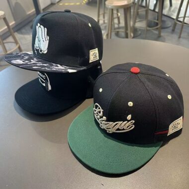 Wide-brim American hip-hop snapback hat for spring and summer