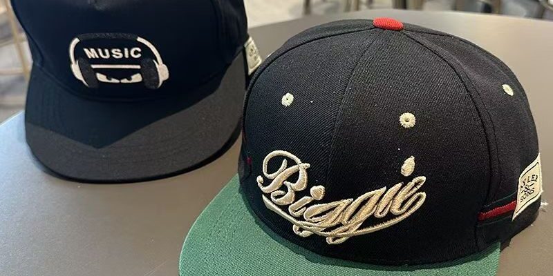 Wide-brim American hip-hop snapback hat for spring and summer