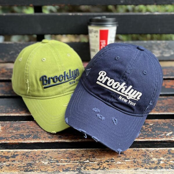 3D embroidered distressed casual all-match baseball hat