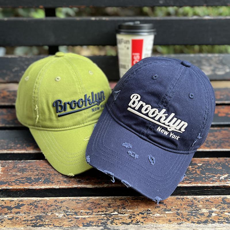 3D embroidered distressed casual all-match baseball hat