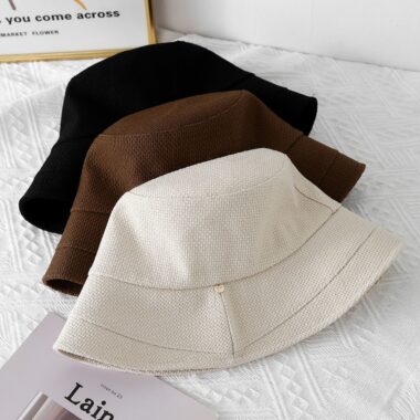 autumn simple casual sun protection bucket hat