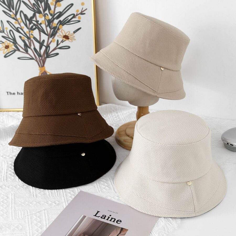 autumn simple casual sun protection bucket hat