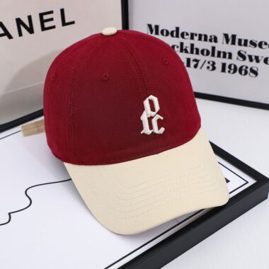 spring summer color block letter embroidered baseball hat
