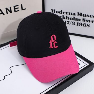 spring summer color block letter embroidered baseball hat