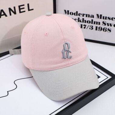 spring summer color block letter embroidered baseball hat