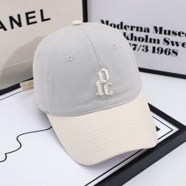 spring summer color block letter embroidered baseball hat