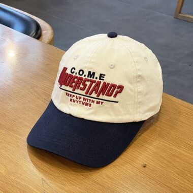 spring summer color block letter embroidered unisex baseball hat