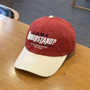 spring summer color block letter embroidered unisex baseball hat