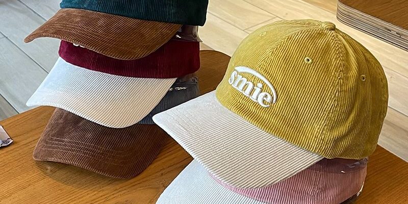 contrast corduroy letter embroidered winter unisex baseball hat